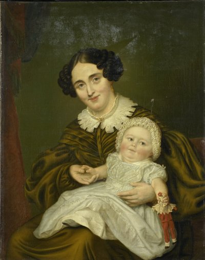 Mrs. Carp and her Young Son by Louis Moritz