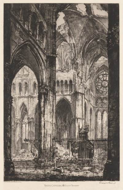 Rheims Cathedral, South Transept by Louis Orr