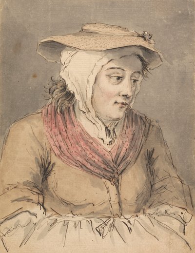 A Fisherwoman, Hands under Apron by Louis Philippe Boitard