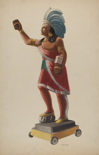 Cigar Store Indian, 1938 by Louis Plogsted