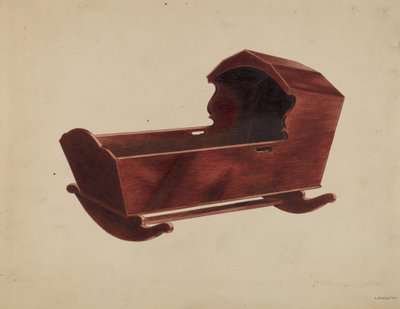 Mahogany Cradle, c. 1937 by Louis Plogsted