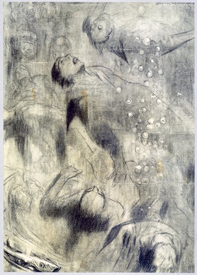 The Sea Mine, 1916 by Louis Raemaekers