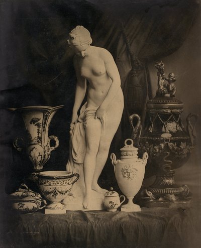 Still Life with Statuette and Vases by Louis Rémy Robert