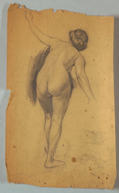 Study of Nude Figure by Louis Schaettle