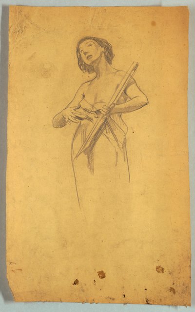Study of Standing Female Figure by Louis Schaettle