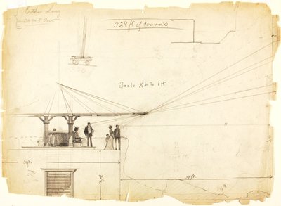 Untitled (Perspective Sketch) by Louis Schaettle