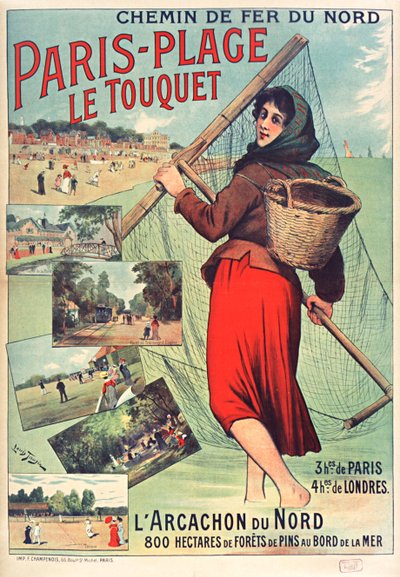 Le Touquet-Paris-Plage, c. 1900-1910 by Louis Tauzin