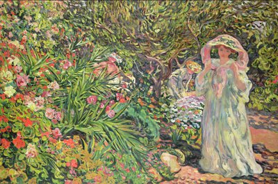 Madame Valtat in the Garden by Louis Valtat