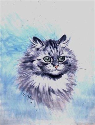 A Pensive Look by Louis Wain