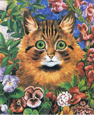 Cat study by Louis Wain