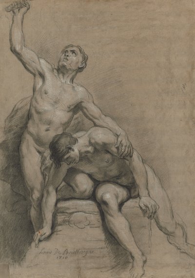 Two Male Nudes by Louis de Boullogne