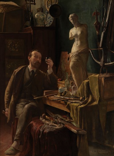 Artist in His Studio by Louis van Engelen