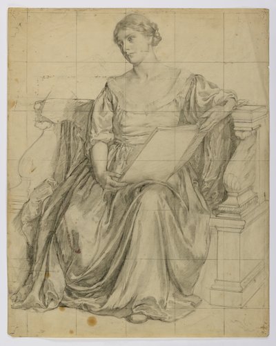 Untitled (Seated Draped Female Allegorical Figure) by Louise Cox