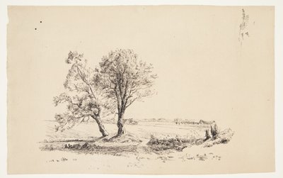 Landscape with Willow Trees by a Stream by Louise Ravn Hansen