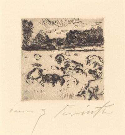 Grazing Sheep by Lovis Corinth