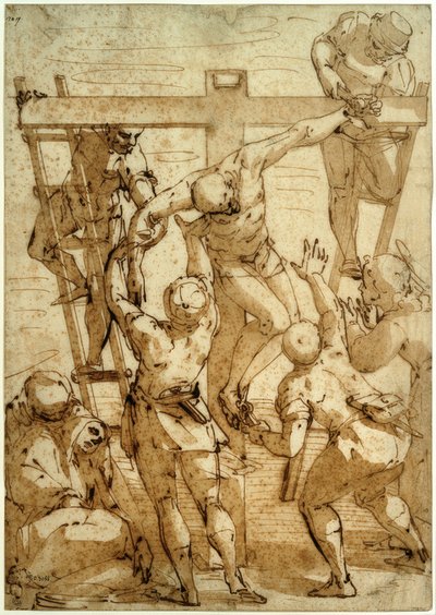 The Descent from the Cross by Luca Cambiaso