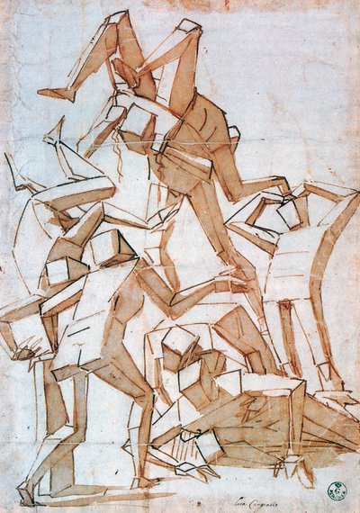Fighting Figures by Luca Cambiaso