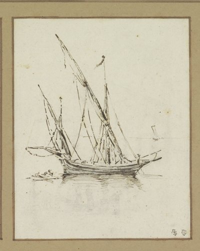 Ship with Two Masts by Luca Carlevarijs (possibly)
