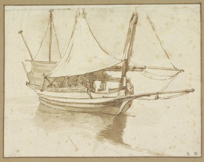 Two-Master with Reefed Sail by Luca Carlevarijs (possibly)