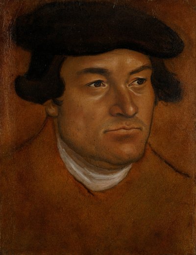 Portrait of a Man in a Black Cap by Lucas Cranach the Elder