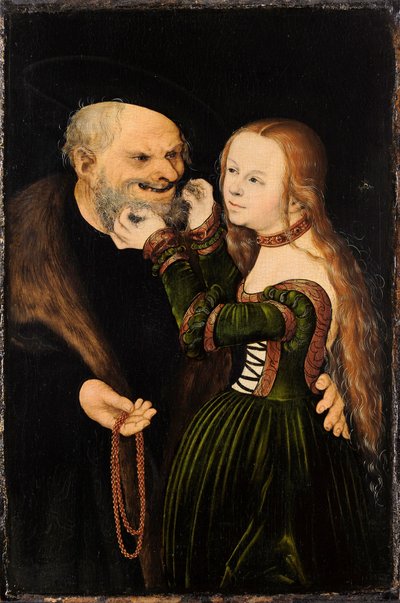 The Unequal Couple (Old Man in Love) by Lucas Cranach the Elder