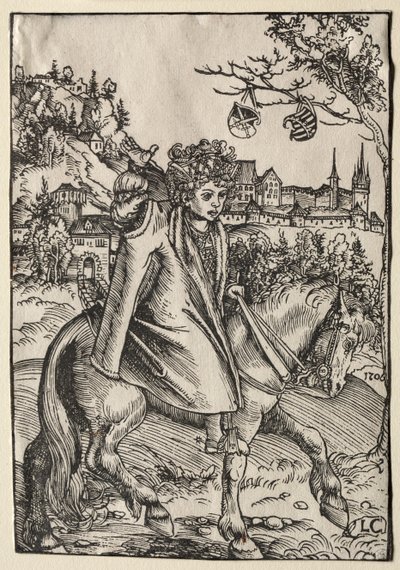 A Boy on Horseback by Lucas Cranach
