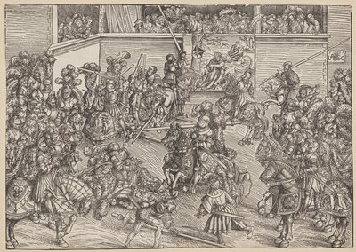 The Tournament with Sampson and the Lion by Lucas Cranach