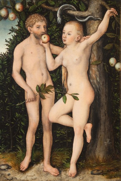 Adam and Eve by Lucas Cranach the Elder