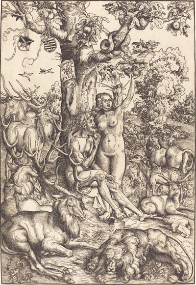 Adam and Eve in Paradise by Lucas Cranach the Elder