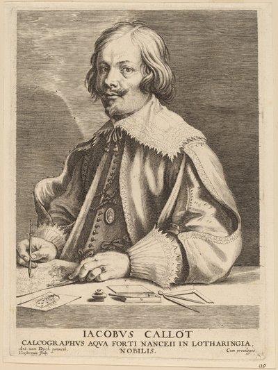 Jacques Callot by Lucas Emil Vorsterman after Sir Anthony van Dyck