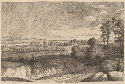 Rainy Landscape by Lucas Emil Vosterman, after Lodewijk de Vadder