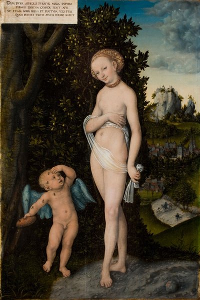 Venus with Cupid Stealing Honey by Lucas the Elder Cranach