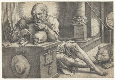 Saint Jerome in His Study by Lucas van Leyden