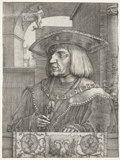 Emperor Maximilian I by Lucas van Leyden