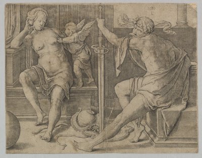 Mars, Venus and Cupid by Lucas van Leyden