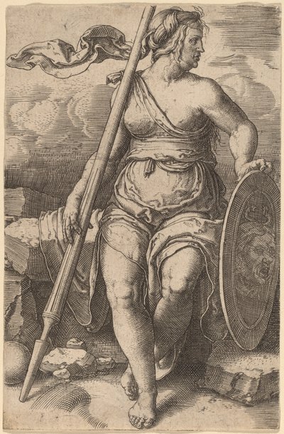 Pallas Athene by Lucas van Leyden