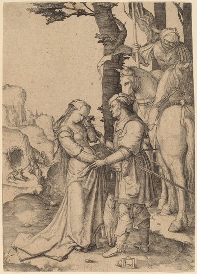 Saint George Liberating the Princess by Lucas van Leyden