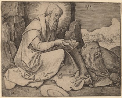 Saint Jerome in a Landscape by Lucas van Leyden