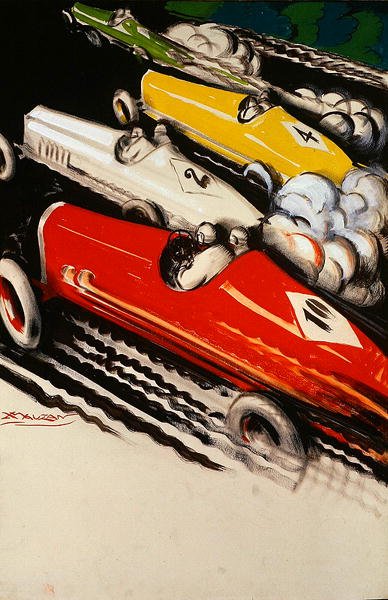 Motor Racing by Luciano Achille Mauzan