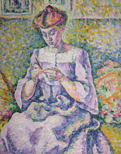 Woman Crocheting, 1908 by Lucie Cousturier