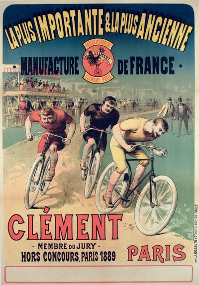 Poster Advertising the Cycles Clement, 1891 by Lucien Baylac