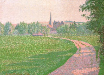 The Church of Eragny by Lucien Pissarro