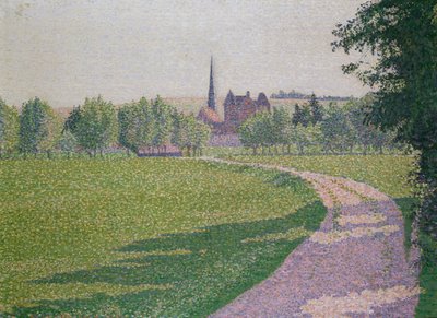 Eragny Church by Lucien Pissarro