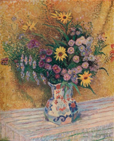 Michaelmas Daisies by Lucien Pissarro