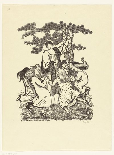 Round Dance by Lucien Pissarro