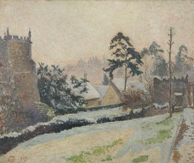 Snow Scene at East Knoyle, Wiltshire, England by Lucien Pissarro