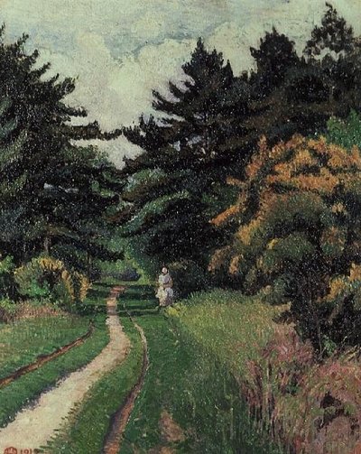 The Pinewood at Chipperfield Common by Lucien Pissarro