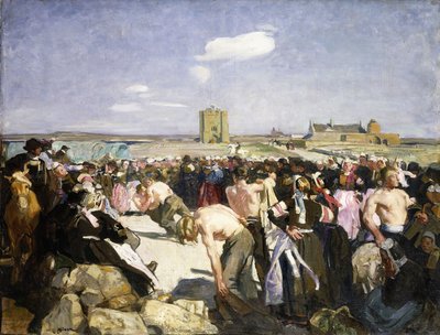 A Wrestling Match by Lucien Simon