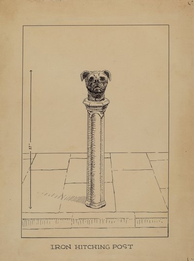 Cast Iron Hitching Post by Lucien Verbeke