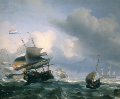Harbor with Ships by Ludolf Backhuysen